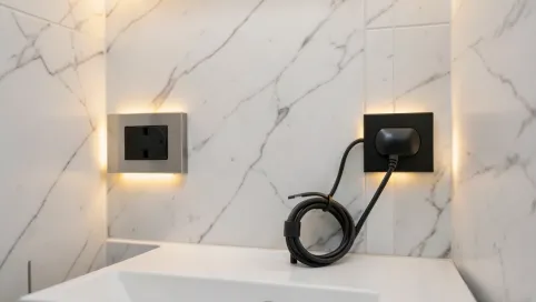 gniazdka elektryczne w łazience